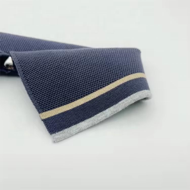 Eco-friendly OEM/ODM Flat Weave Collar Jacquard Ribbed Collar For Garment
