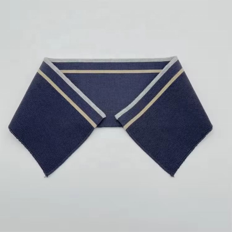 Eco-friendly OEM/ODM Flat Weave Collar Jacquard Ribbed Collar For Garment