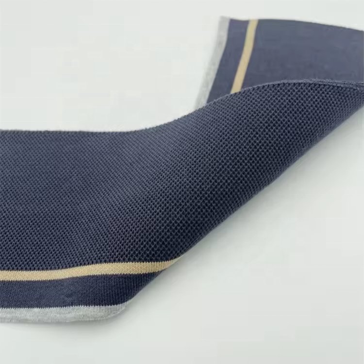 Eco-friendly OEM/ODM Flat Weave Collar Jacquard Ribbed Collar For Garment