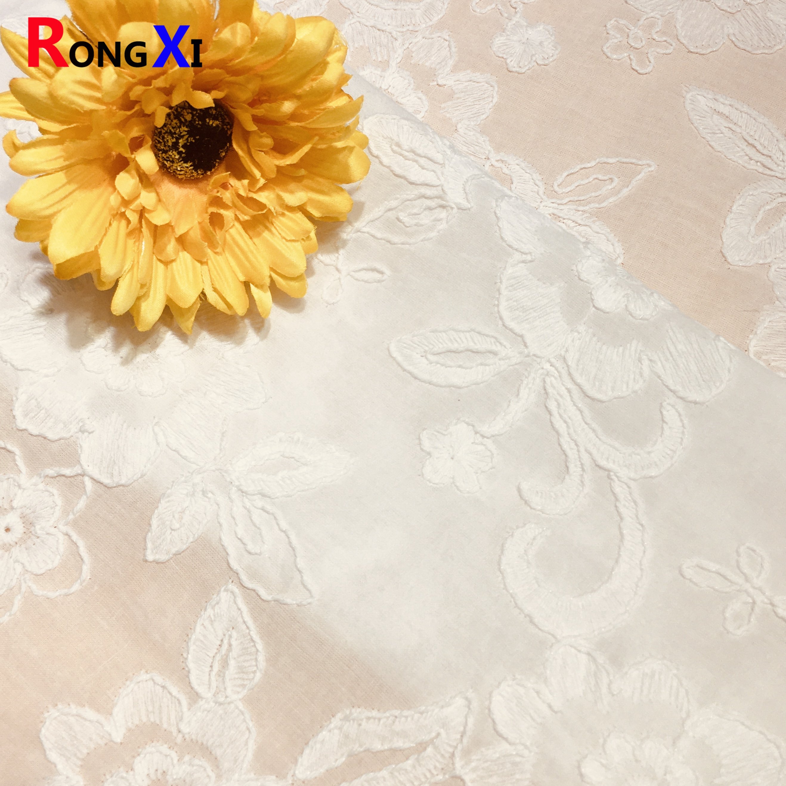 RXF2203 turkish lace trim embroidery hole cotton eyelet fabric