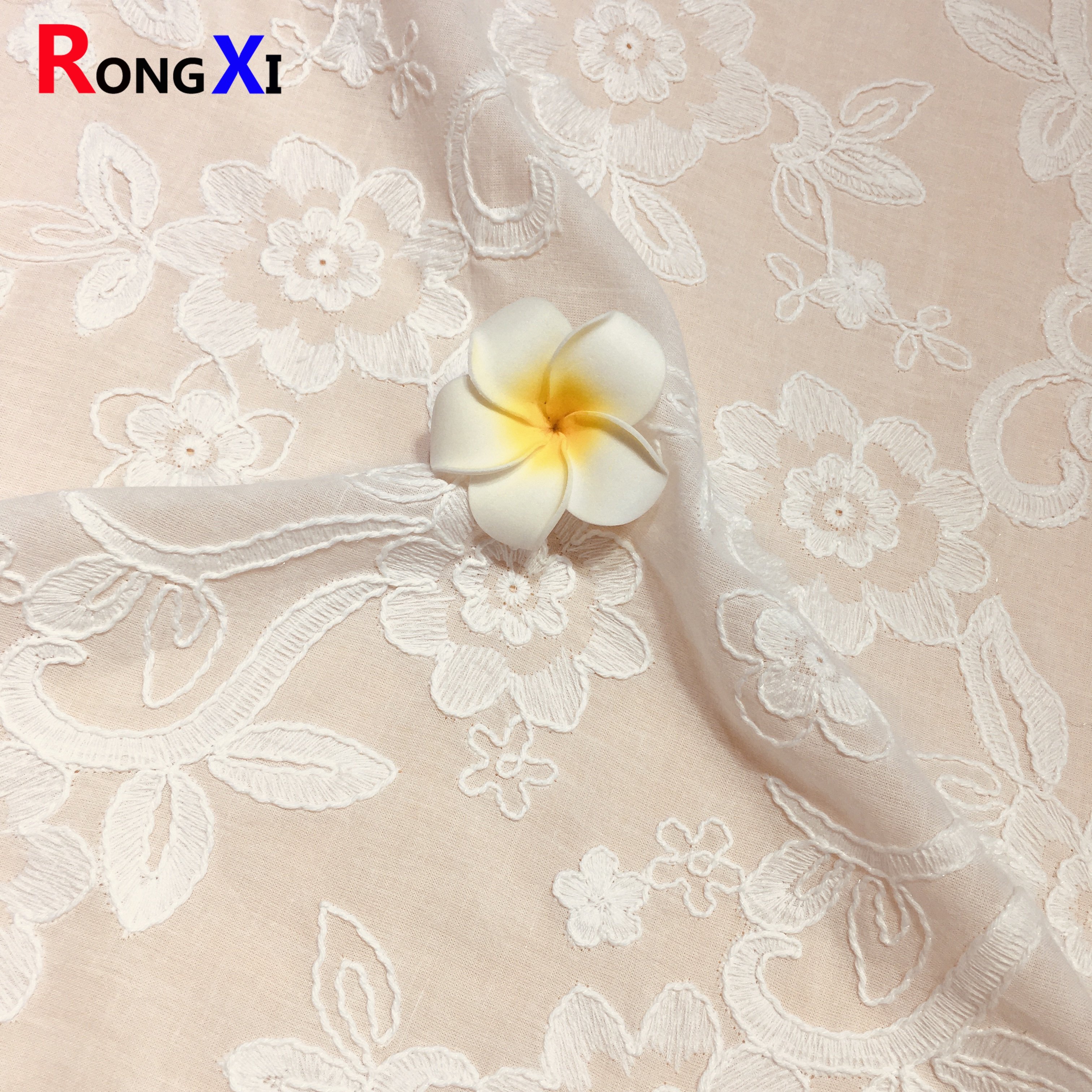 RXF2203 turkish lace trim embroidery hole cotton eyelet fabric