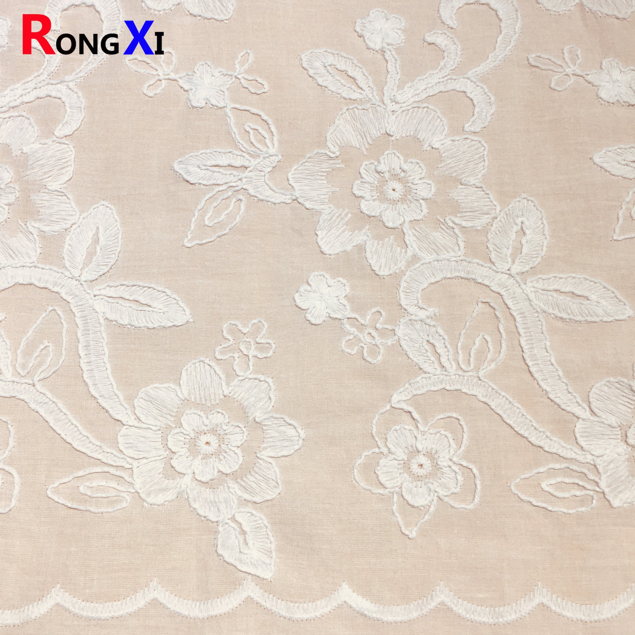 RXF2203 turkish lace trim embroidery hole cotton eyelet fabric