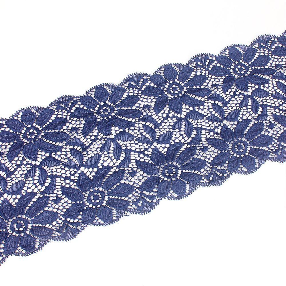 Factory 15.5Cm Wide Warp Knitting Lace Trim Nylon Lace For Garment Dress Decoration