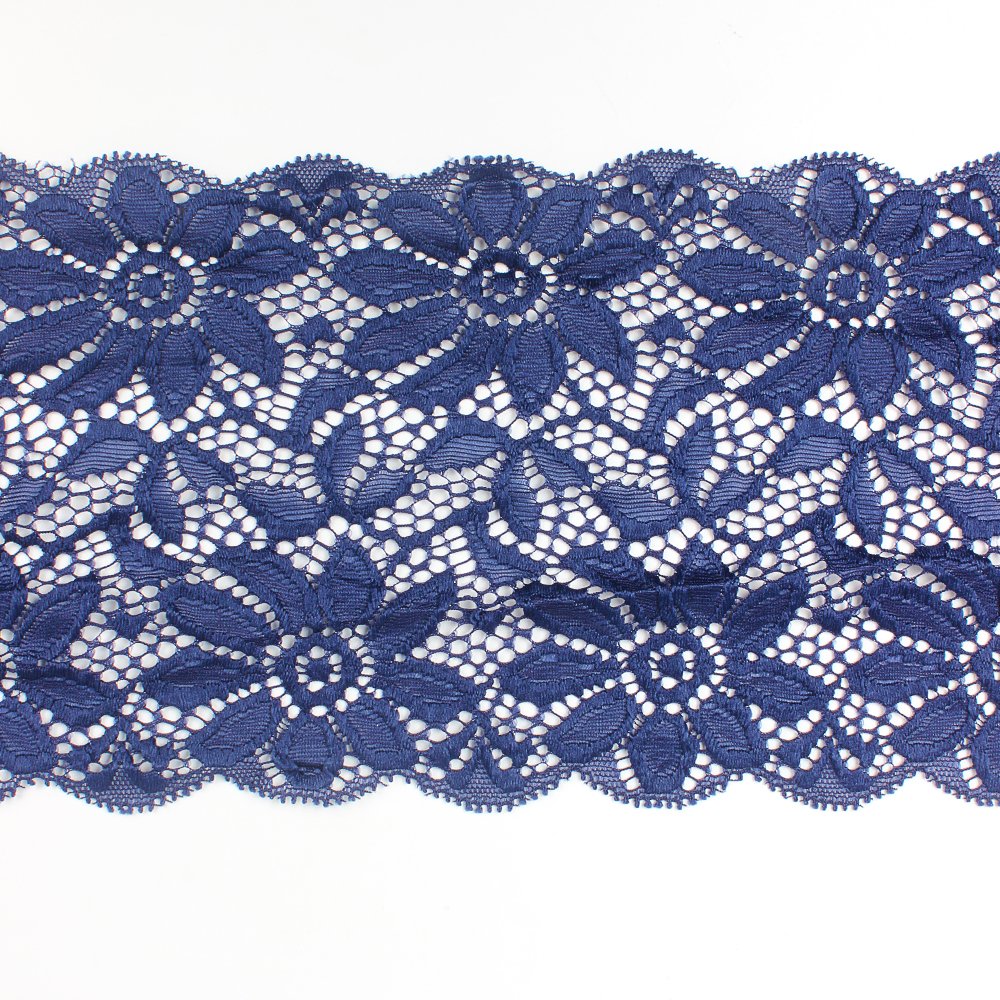 Factory 15.5Cm Wide Warp Knitting Lace Trim Nylon Lace For Garment Dress Decoration
