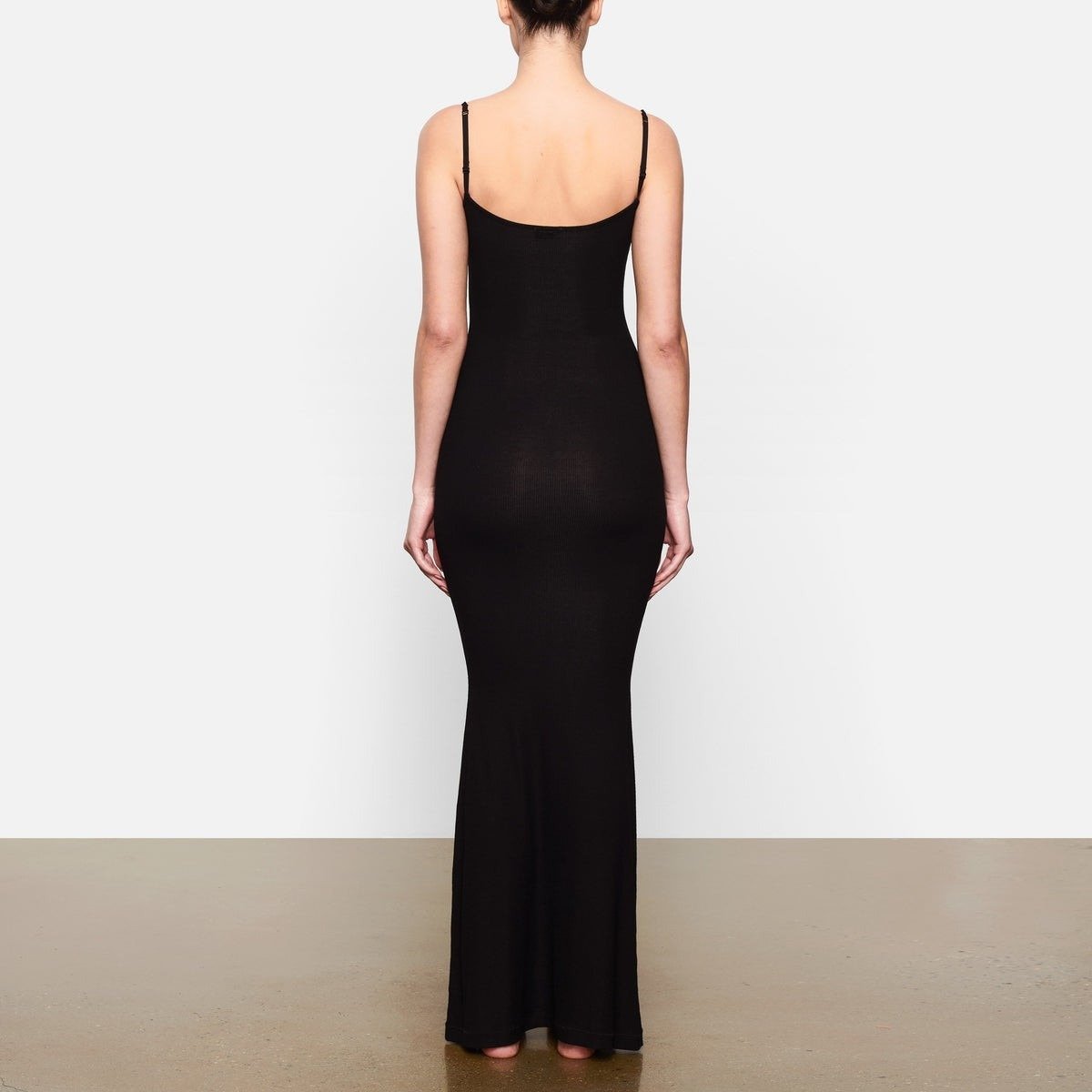 Custom Casual Lady Modal Cotton Blend Spandex Long Elegant Women Bodycon Ribbed Slip Maxi Dress