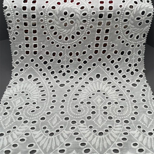 TUTON Top Quality TC Cotton Beaded French Lace Embroidery Fabric For Dress