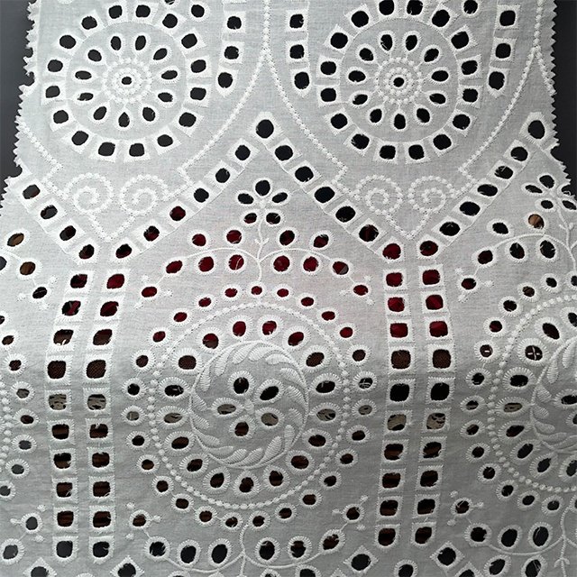 TUTON Top Quality TC Cotton Beaded French Lace Embroidery Fabric For Dress