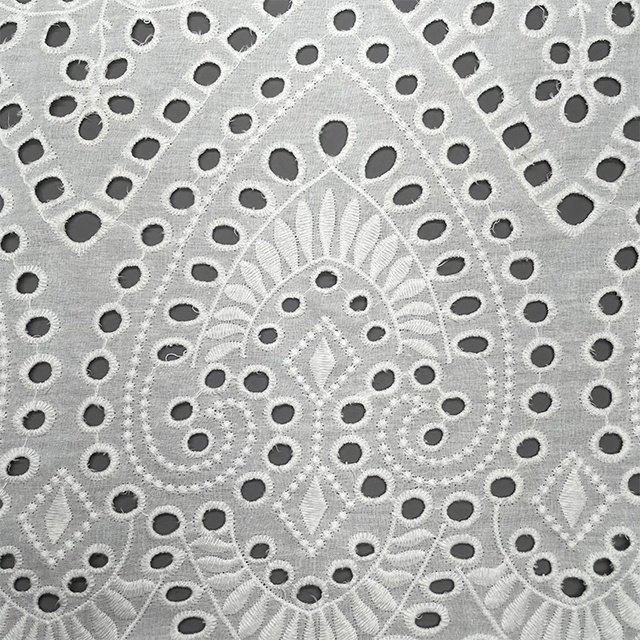 TUTON Top Quality TC Cotton Beaded French Lace Embroidery Fabric For Dress