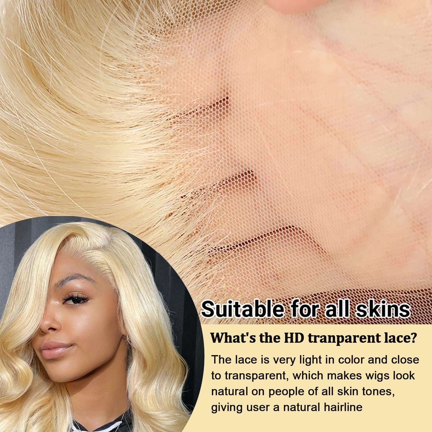 28 30 Inch 613 Blond Color Human Hair Wig 360 HD Full Lace Frontal Wig 613 Blonde 360 Lace Front Wig