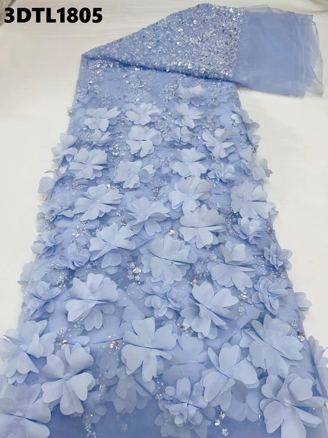 Factory price United Arab Emirates gold 3D flowers lace fabric embroidery fabric for bridal Dubai wedding dress french lace