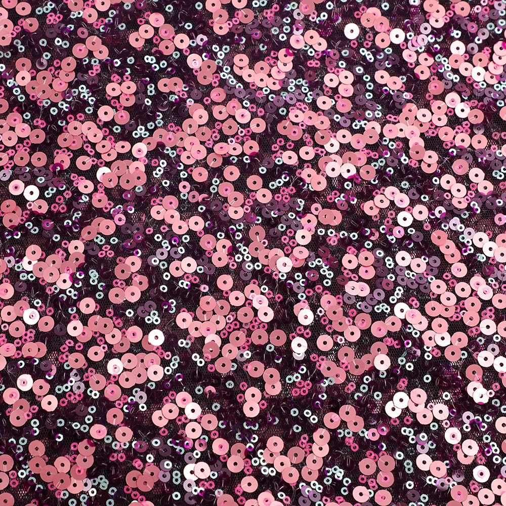 ARCHSTELLA Exquisite Sequin Embroidery Mesh Fabric for Evening Dresses and dance wear