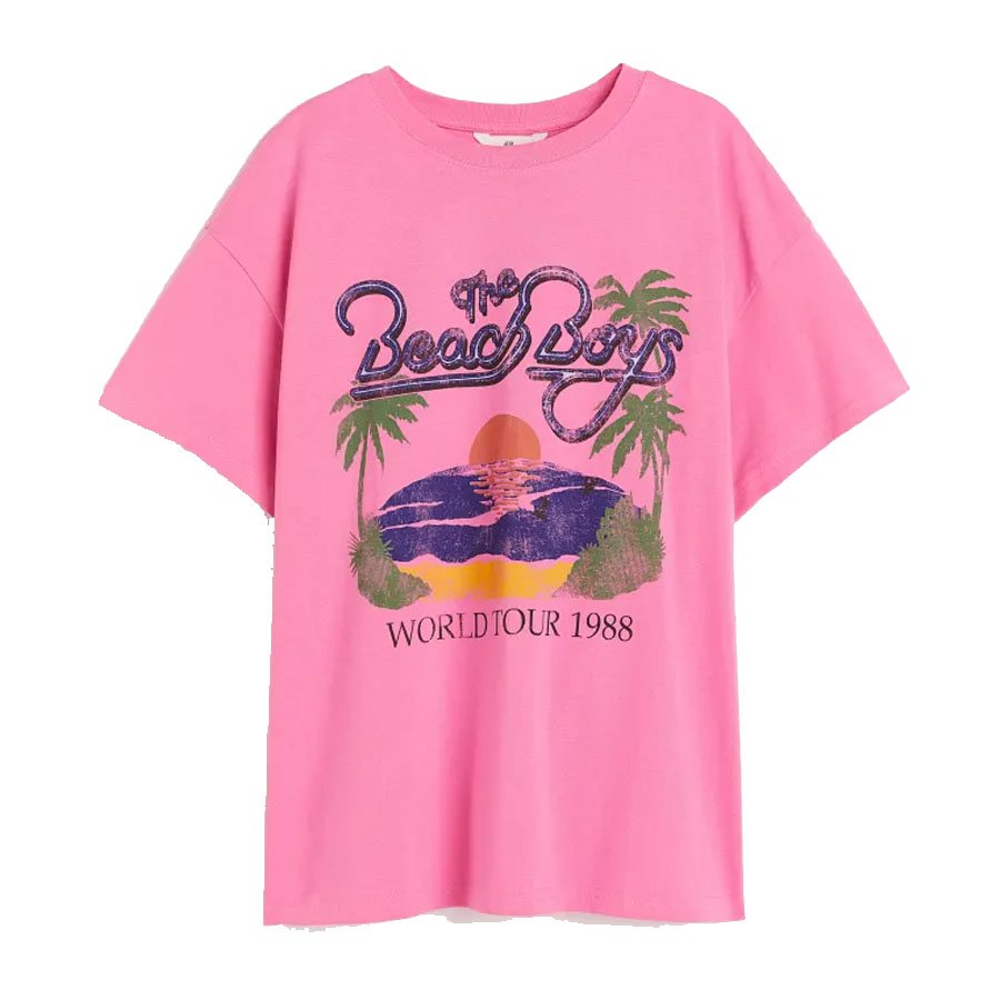 Most Stylish Women Pink Colour 100% Cotton Screen Printed Casual T Shirt With Ribbed Neck And Short Sleeves For Sale