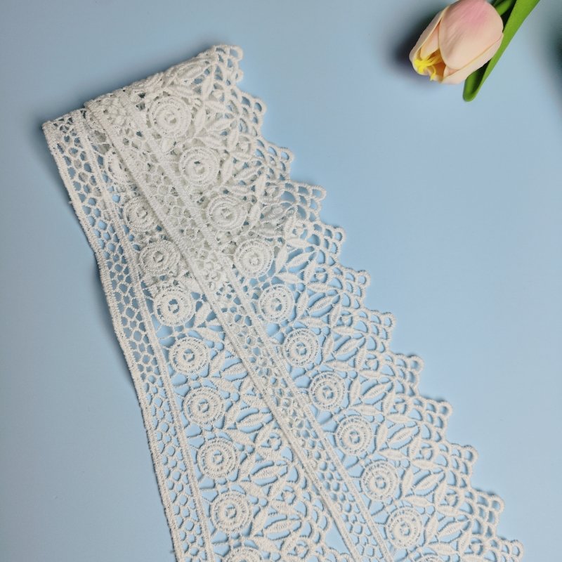 New Trend Fabric Trim Ribbons Embroidered Water Soluble Lace For Women Garment