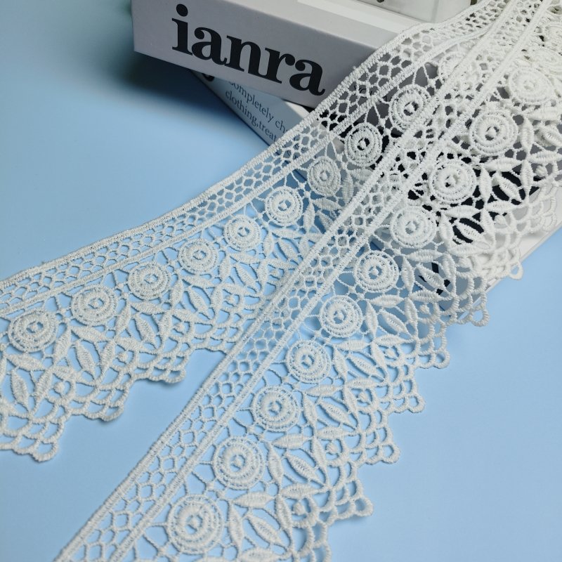 New Trend Fabric Trim Ribbons Embroidered Water Soluble Lace For Women Garment