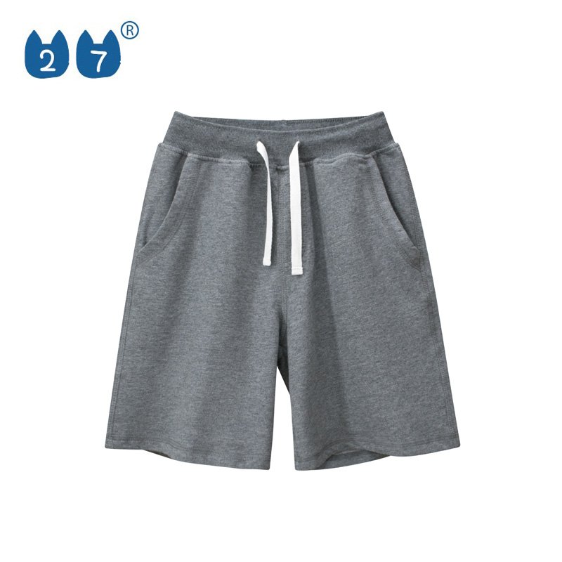 Newest Summer Teenager Children Unisex Outwear Shorts Solid Color Cotton Casual Boy Shorts