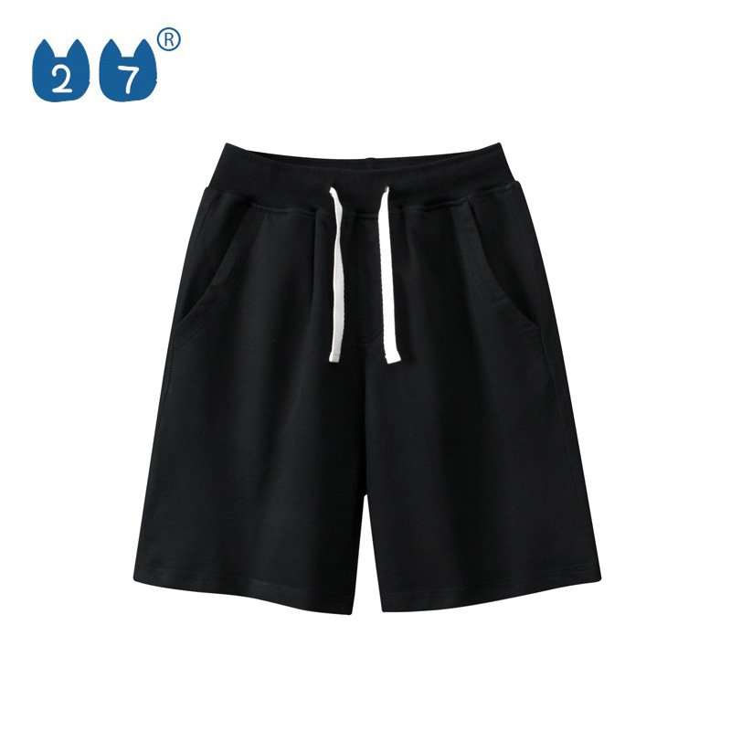 Newest Summer Teenager Children Unisex Outwear Shorts Solid Color Cotton Casual Boy Shorts