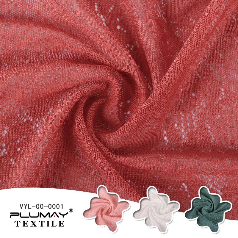 high quality 92 Nylon 8 Spandex solid lace fabric 4 way stretch french laces fabric for women dress