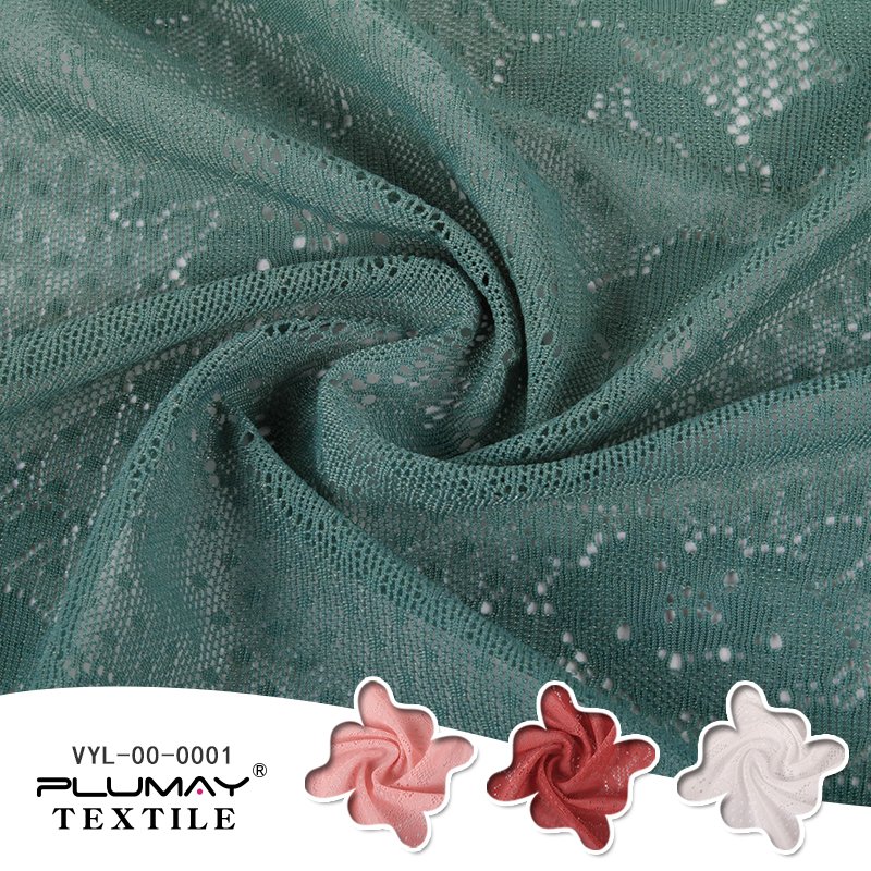 high quality 92 Nylon 8 Spandex solid lace fabric 4 way stretch french laces fabric for women dress