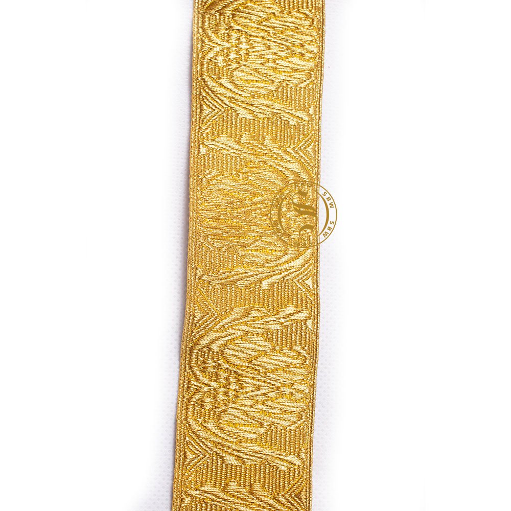 Top Fashion Vestment Braid Lace Customized French Gold Priest Robe Dress Lace Beautiful Galloon in sizes 7mm to 80mm