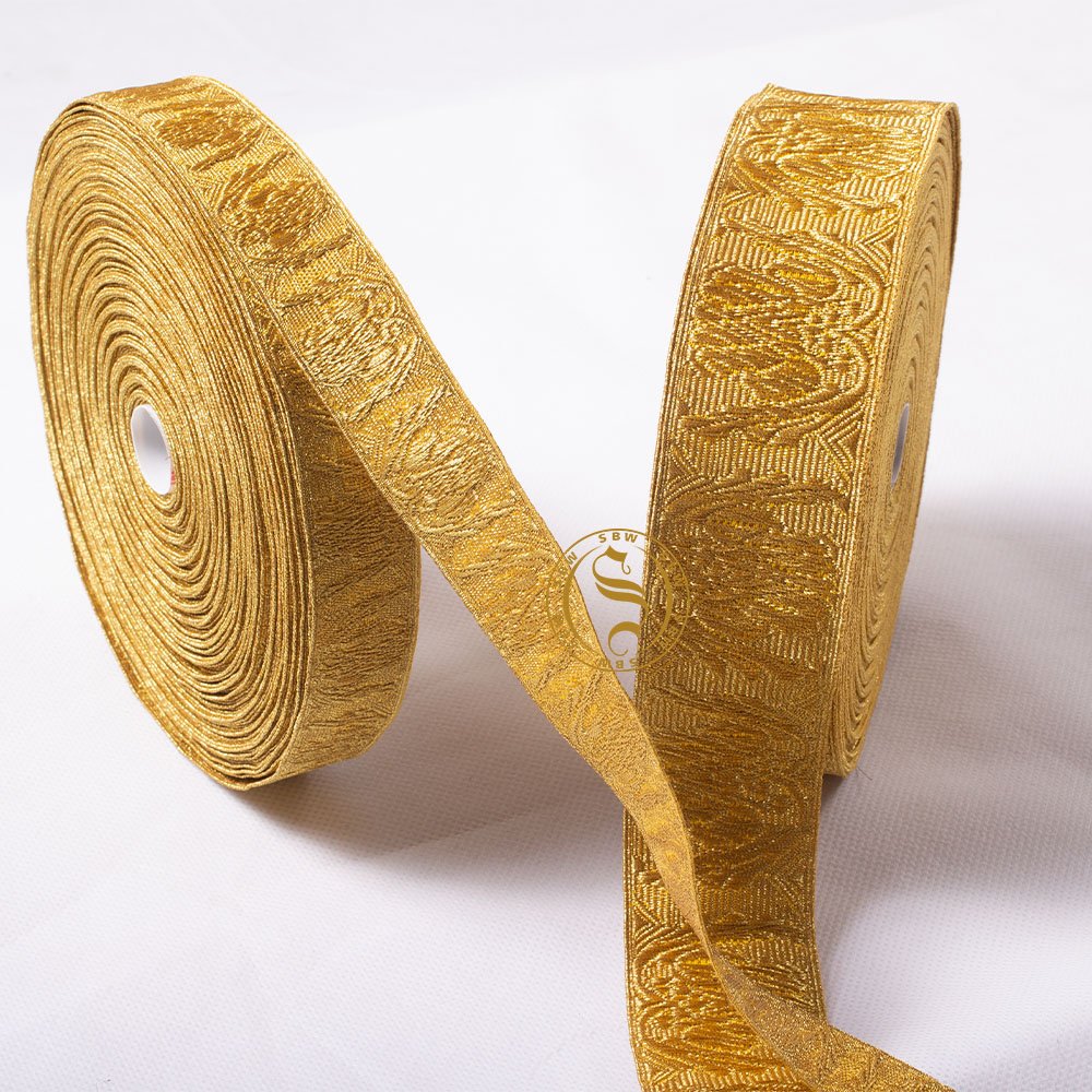 Top Fashion Vestment Braid Lace Customized French Gold Priest Robe Dress Lace Beautiful Galloon in sizes 7mm to 80mm