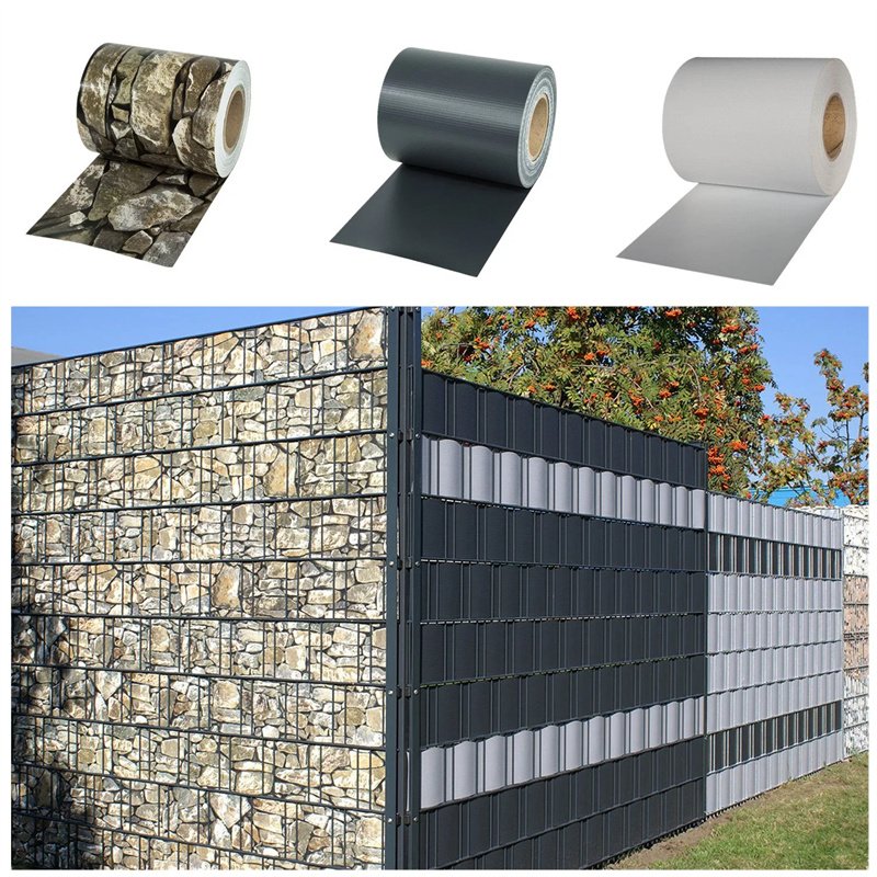Garden Fence Privacy Strip 50m X 19cm PVC PP Privacy Strip Panel Double Rod Fence Strip Roll Balcony Privacy Screen