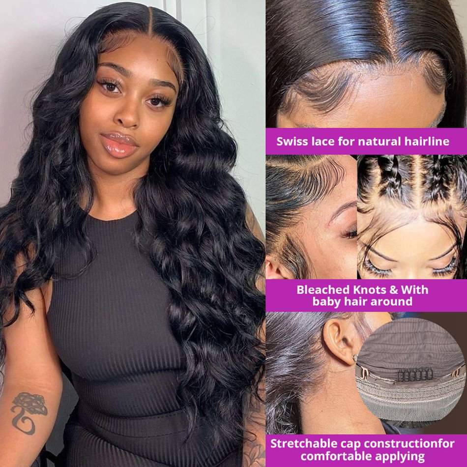 30 40 Inch Glueless HD Lace Frontal Wig Vietnamese Raw Hair Wigs Human Hair Lace Front Virgin Cuticle Aligned Hair Body Wave Wig
