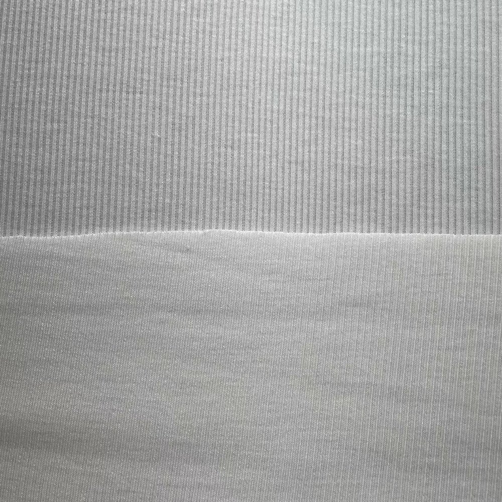 250GSM Custom Fashion Clothing Fabrics and Textiles TR Rib Fabric Knit Fabric for Garment