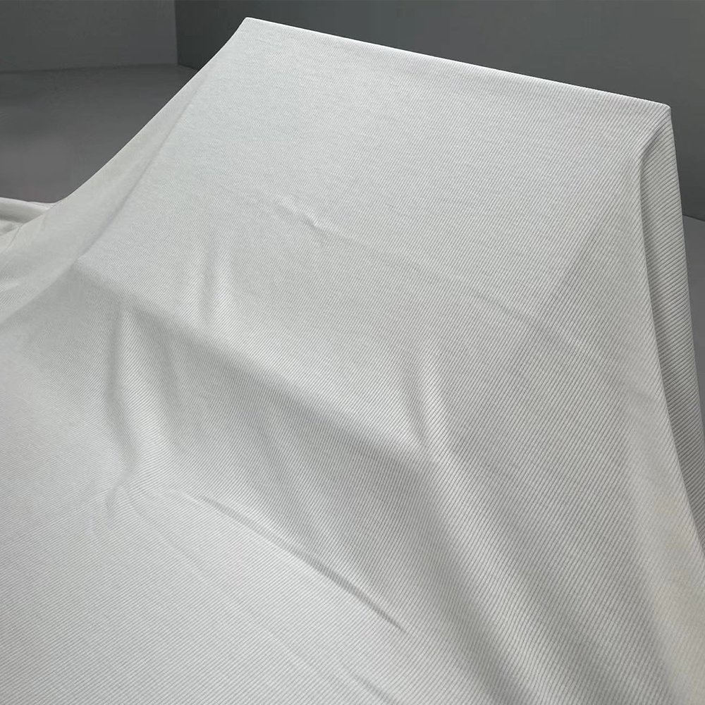 250GSM Custom Fashion Clothing Fabrics and Textiles TR Rib Fabric Knit Fabric for Garment