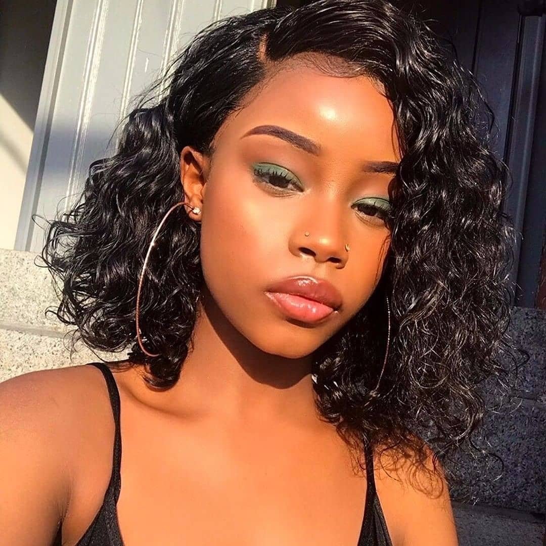 Cheap Kinky Curly Short Bob Human Hair Wig Hd Full Transparent Lace Front Wig Raw Brazilian Virgin Human Hair For Black Women