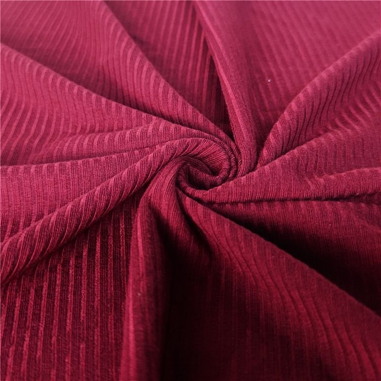 Wholesale cotton knit rib fabric rich texture cotton spandex rib fabric for women cuff and pajamas