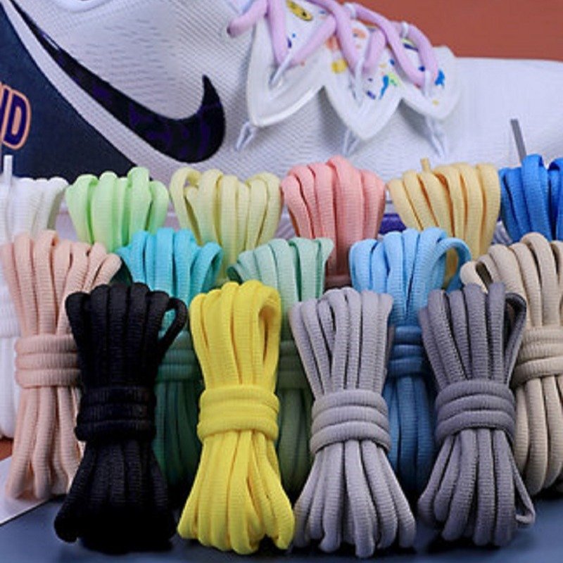 High Quality Oval Shoe Laces Half Round Polyester Running Colourful Half Round Oval Shoe Laces Football Shoes Lace