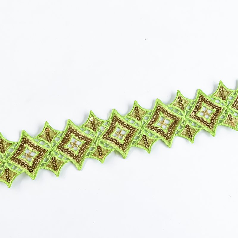 Manufacturers Direct Sales of Water-Soluble Mesh Lace National Wind Clothing Accessories Diamond Custom Lace