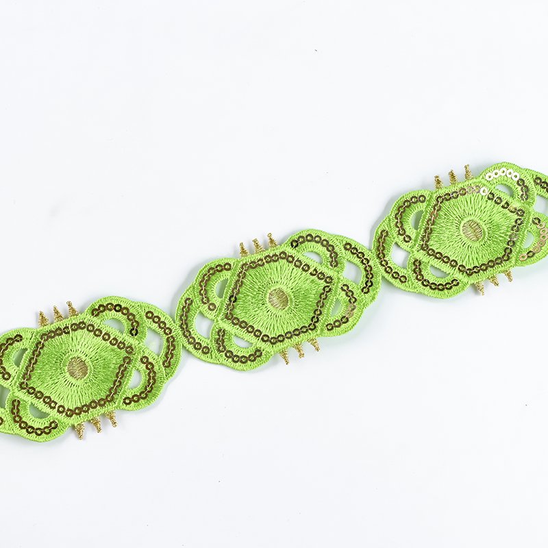Manufacturers Direct Sales of Water-Soluble Mesh Lace National Wind Clothing Accessories Diamond Custom Lace
