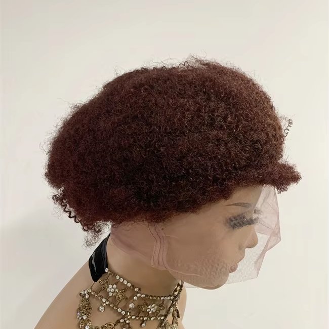DX181 bulk braiding full lace wig invisible tape human raw burmese hair afro kinky curl wigs hena hot selling curly braids wig