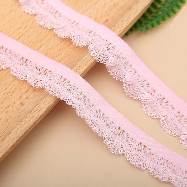 Garment underwear lace trim decor elastic webbing belt sewing underwear dress trim lace stretch band webbing tape