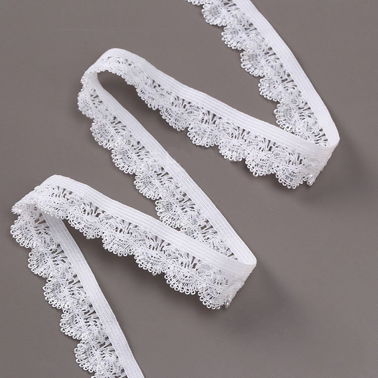 Garment underwear lace trim decor elastic webbing belt sewing underwear dress trim lace stretch band webbing tape