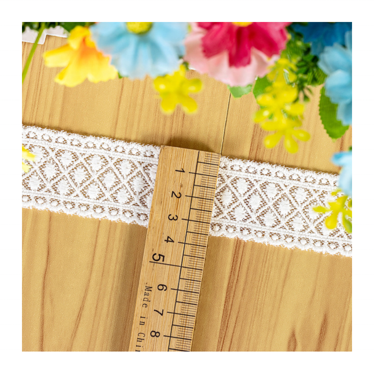 Hot Sale Exquisitely Trimmed Lace Cotton Ribbon Embroidered Lace Dress Home Textile Accessories African Wed