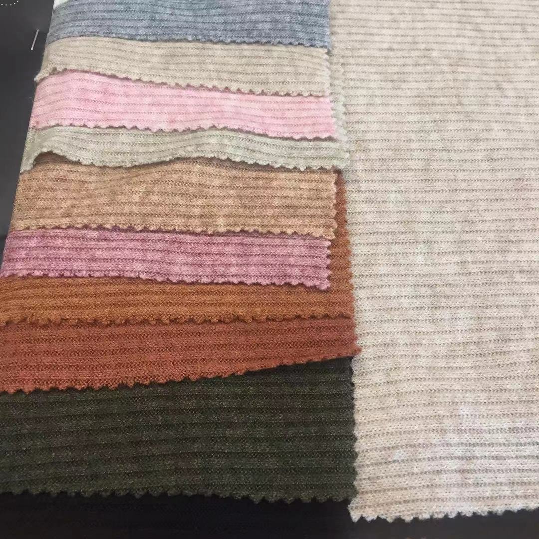 Knit sweaters fabric Soft Angora Rib fabric for dress