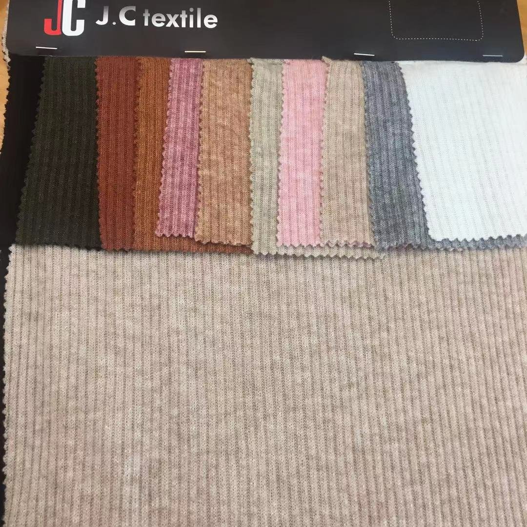Knit sweaters fabric Soft Angora Rib fabric for dress