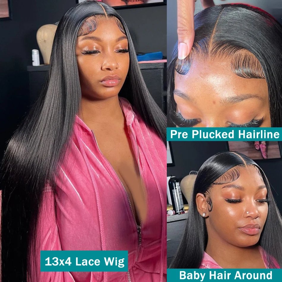 Wholesale Pre Plucked Hd Transparent Front Lace Wig 100% Virgin Human Hair Full Frontal Thin Hd Lace Wig 40 In Raw Indian Wig