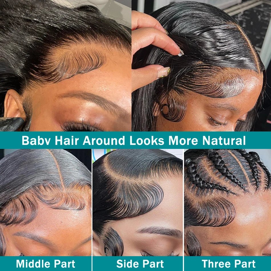 Wholesale Pre Plucked Hd Transparent Front Lace Wig 100% Virgin Human Hair Full Frontal Thin Hd Lace Wig 40 In Raw Indian Wig