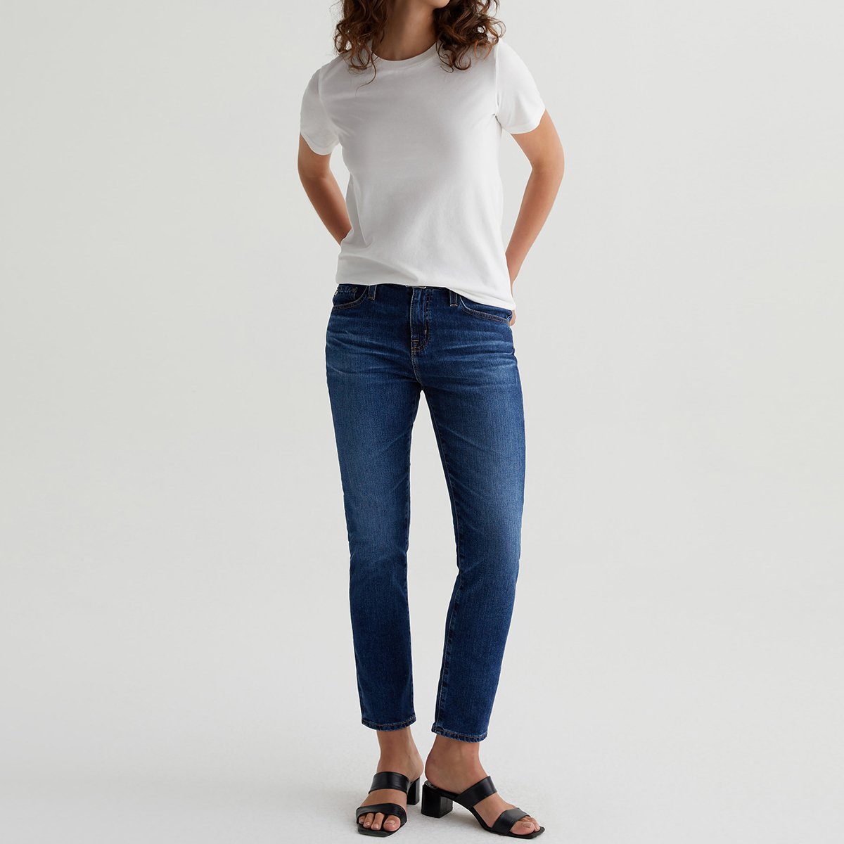 OEM/ODM Custom Ivory Women's Classic Crew Neck Tee - 1X1 Rib Neckband, Premium Knit, 100% Cotton, S&Z-Twist Yarns