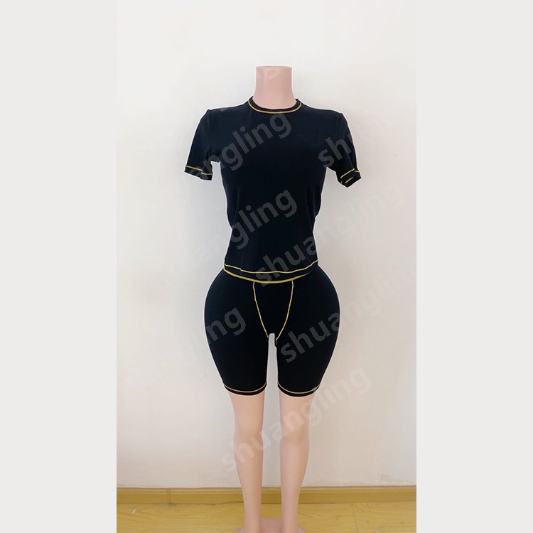 Loungewear 2024 Sets 2 Piece Set Casual Knitted Rib Fitness Yoga Wear Two Piece Summer Loungewear Short Set For Women