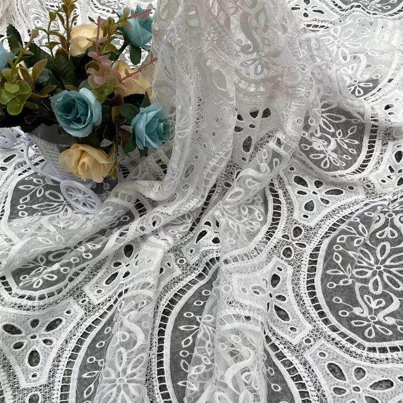 CM147 Hot Selling cotton Fabric Bridal lace Material 5 Yards For Wedding