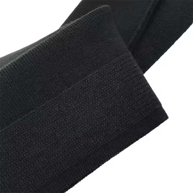 Custom Wool Acrylic Eco-friendly elastic rib fabric rib knitted cuffs hems waistband