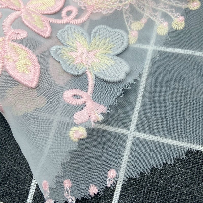 High density 100% nylon woven 3D flower embroidered tulle fabric for bridal wedding dress