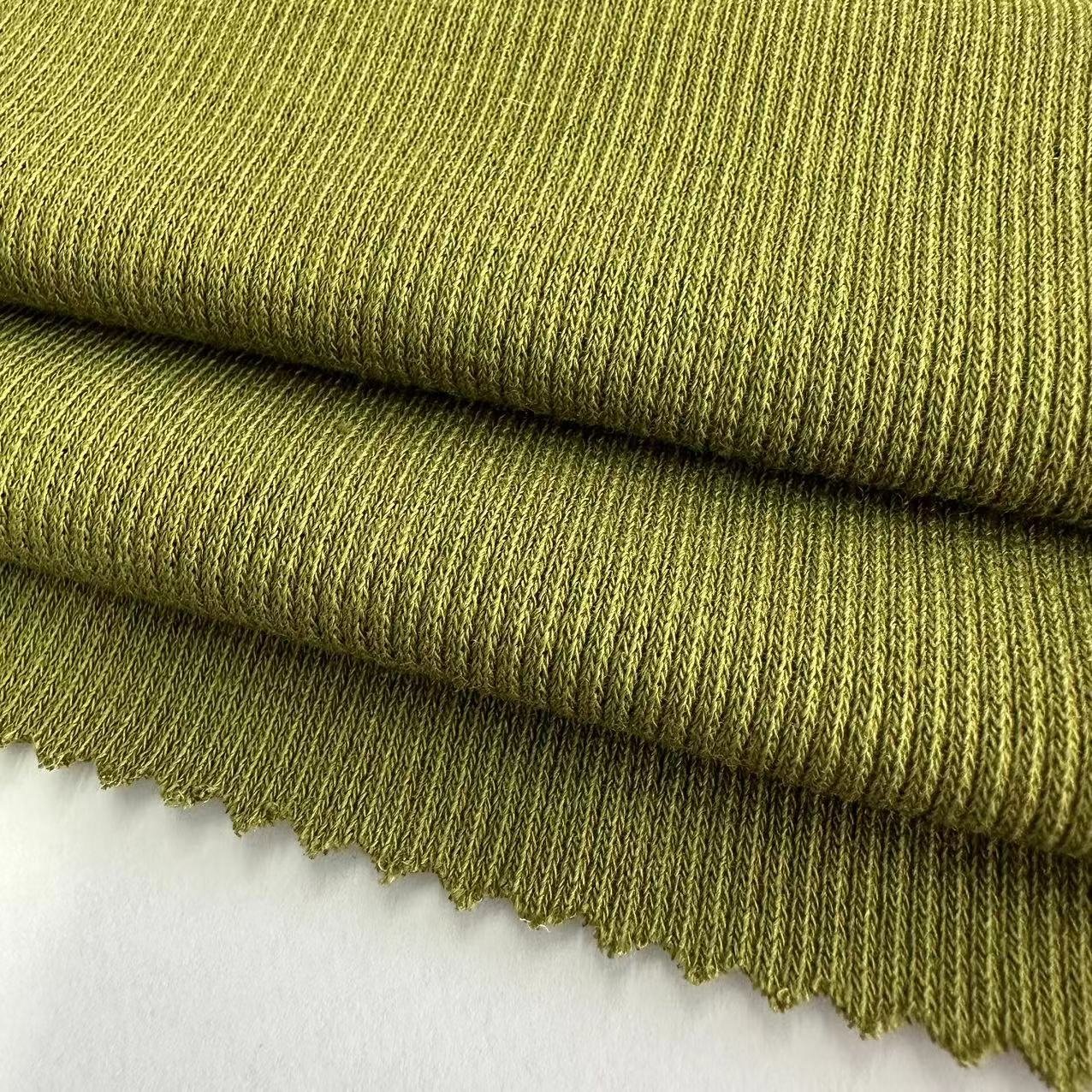 knitted garment comfortable stretchy cuff fabric soft modal Cotton spandex RIB fabric for women vest
