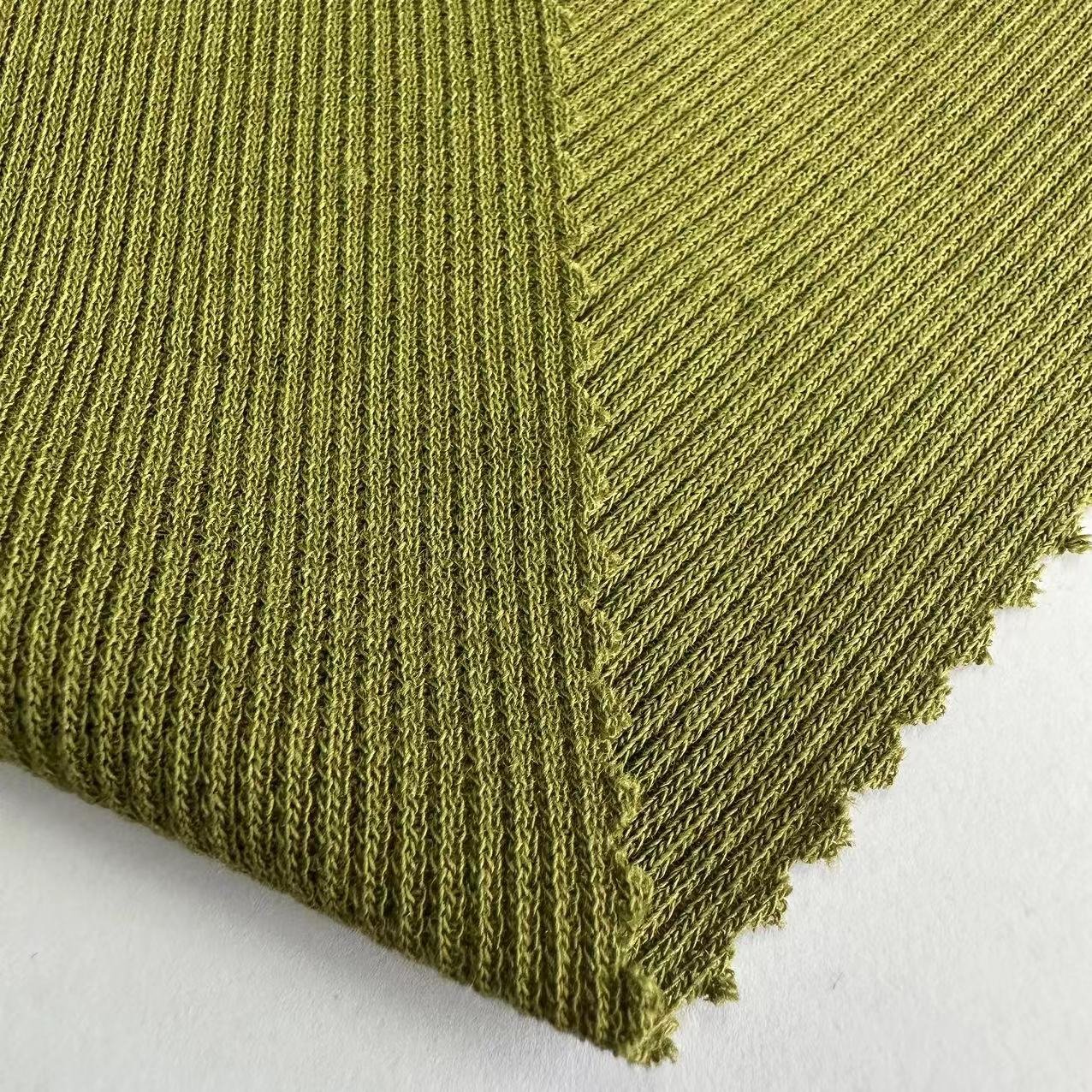 knitted garment comfortable stretchy cuff fabric soft modal Cotton spandex RIB fabric for women vest