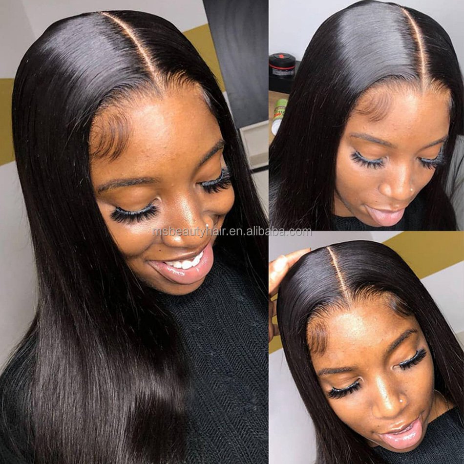 5X5 HD Lace Wig,Bleach Kont Virgin Human Hair Glueless, Cuticle Aligned Peruvian Hair HD Lace Frontal Wigs For Black Women