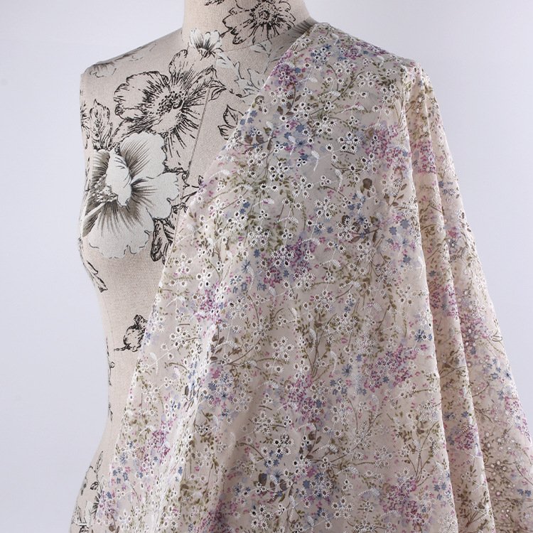 Henry Textile New Design 100% Polyester Chiffon Fashion Embroidered Lace Fabric For Spring And Summer Women'S Dresses